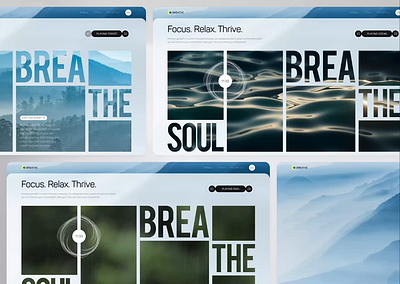 Hero Section UI/UX Design hero banner hero section interaction interface landing page meditation relax soul ui ui design ui web web design