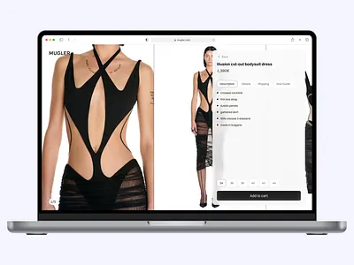 Mugler E-Commerce Concept concept design e commerce mobile store ui ux web website