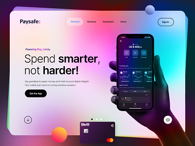 Paysafe | Homepage Redesign design figma finance fintech homepage neteller payment paysafe skrill
