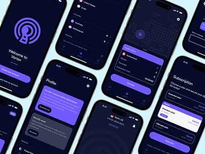 Vortex App Design app app design brand identity branding mobile mobile app product design productdesign ui ui design uiux ux visual design