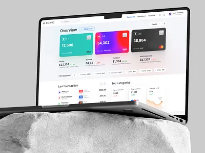 Eclipse - Figma dashboard UI kit for data design web apps bank banking card chart credit credit card crypto dashboard dataviz desktop exchange infographic modern money saas statistic template ui wallet web