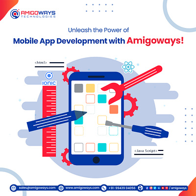Unleash the Power of Mobile App Development with Amigoways! amigoways amigowaysappdevelopers amigowaysteam branding