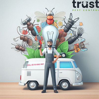 Pest Control advertisement illustration pestcontrol