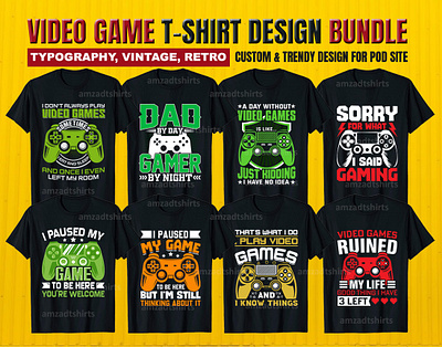 Video Game T-shirt Design text video game t shirt