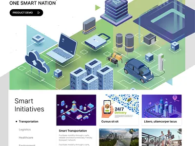 Smart Qatar - (hi-fi) Design banner blocks branding design illustration ui uiux design web design website