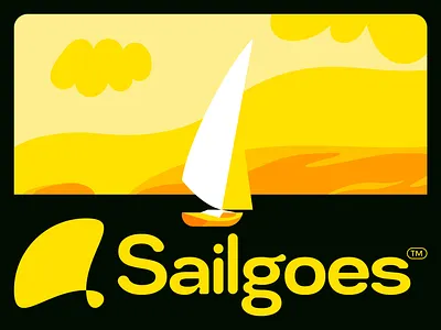 Sailgoes; Travel Agency Brand Identity adventure boat boat sail brand identity branding cruise fun logo design logo designer logo icon playful logo sail sea tour tourist travel travel agency travel agency logo yellow yellow logo