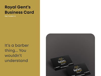 Business Card Design | Royal Gent's barber shop brand brand design branding branding design business card business logo card carddesign concept art design graphic design illustration logo mockup ui