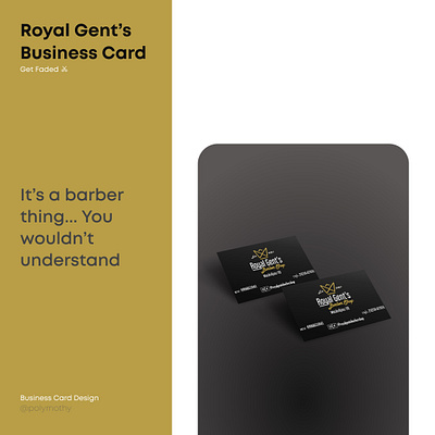 Business Card Design | Royal Gent's barber shop brand brand design branding branding design business card business logo card carddesign concept art design graphic design illustration logo mockup ui