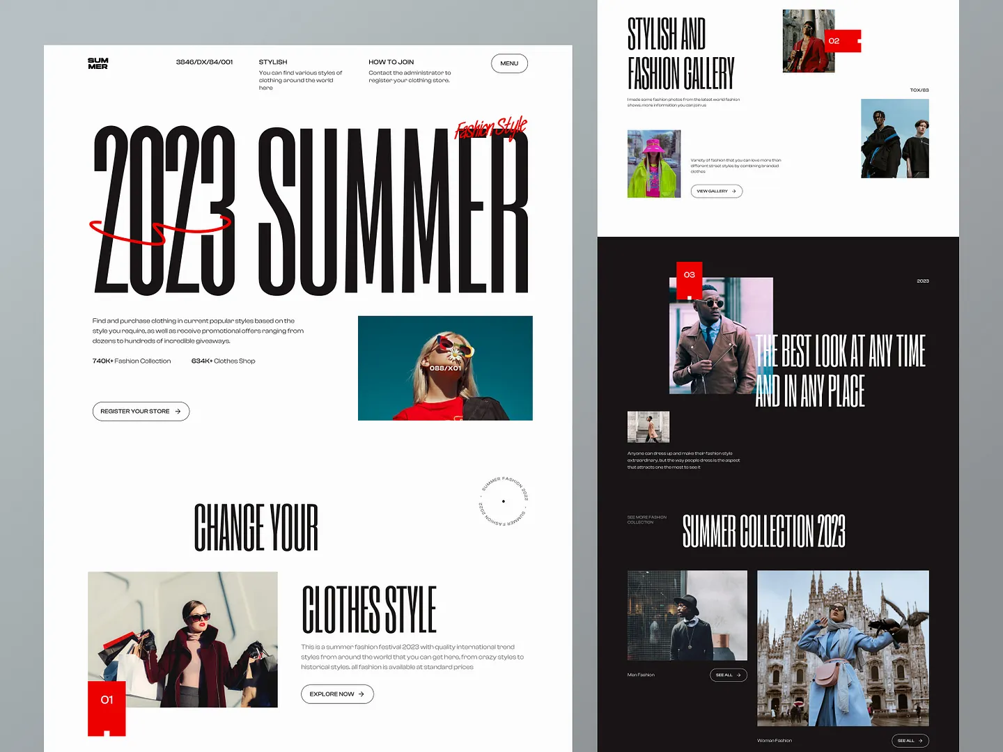 Trendy Fashion Blog Website Design for Summer 2023