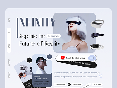 VR Store Website accessories ai game hero page hero section home page landing page meta minimal nft playstation service store ui ui ux virtual reality visual vr web website design