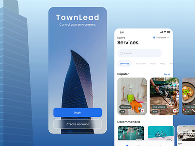 TownLead - Mobile App Motion animation design design research figma graphic design illustration logo 3d mobile app design mobile app motion motion ui ux