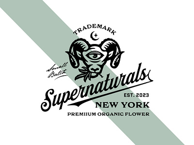 Supernaturals Cannabis animal logo brand identity branding graphic design illustration logo design mythical occult typography