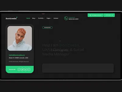 Ikonicwebs - Personal Portfolio Resume HTML Template graphic design resume ui vcard webdesign
