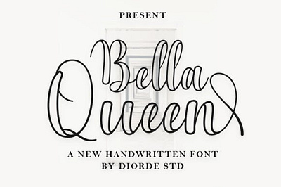 Bella Queen Outline Font bella queen