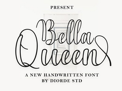 Bella Queen Outline Font bella queen