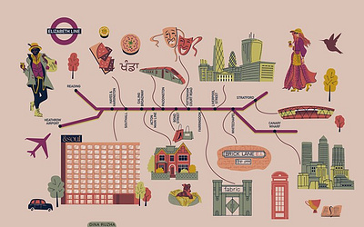 The Elizabeth Line X Dina Ruzha community london map maps transport travel