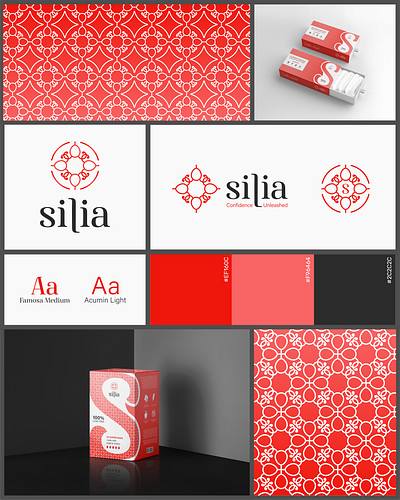 Silia - Feminine hygiene products - Brand identity board brand board brand identity branding graphic design icon illustration logo