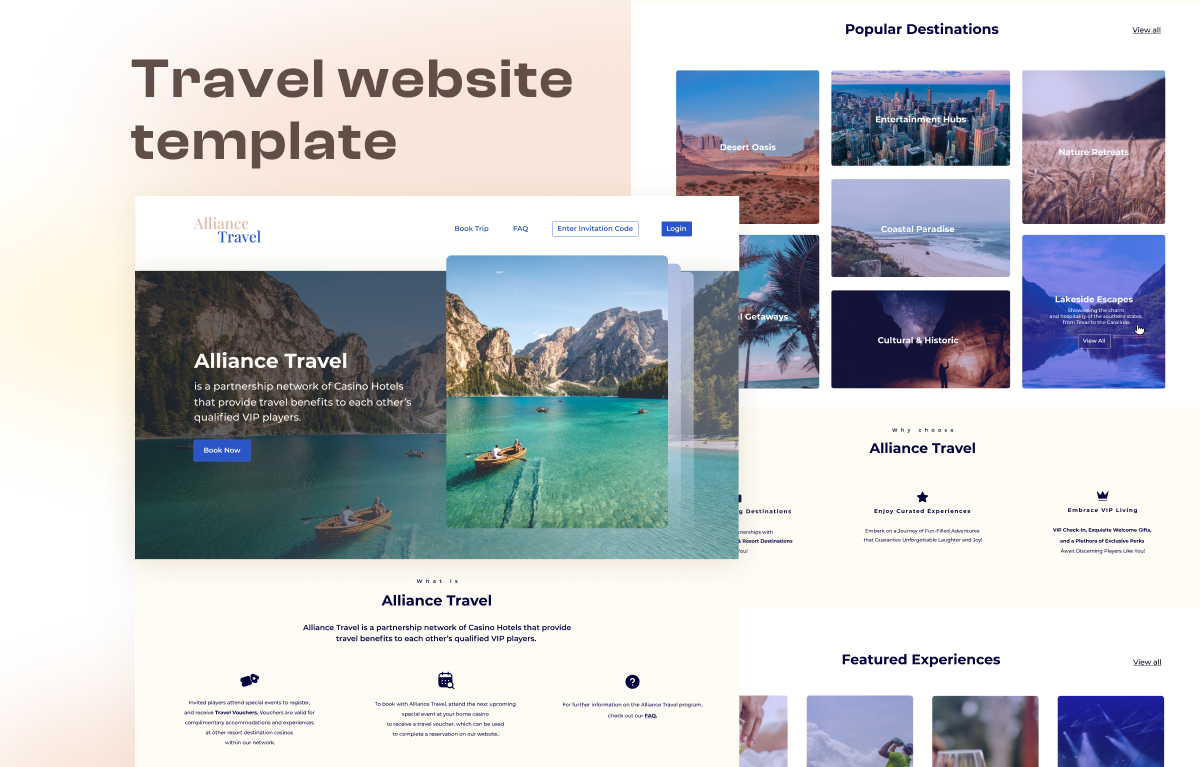 Travel Website Landing Page designer landing landing page travel website ui ui ux uidesigner user interface webdesign website websitedesigner