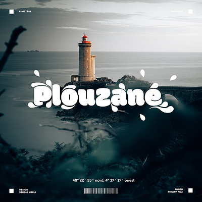 Plouzané typeface ads banner bretagne font france phare plouzane social typeface typo