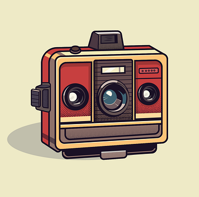 4 Retro Polaroid Cameras hipster