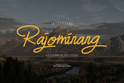 Rajominang – A Stylish Monoline Script Typeface luxury