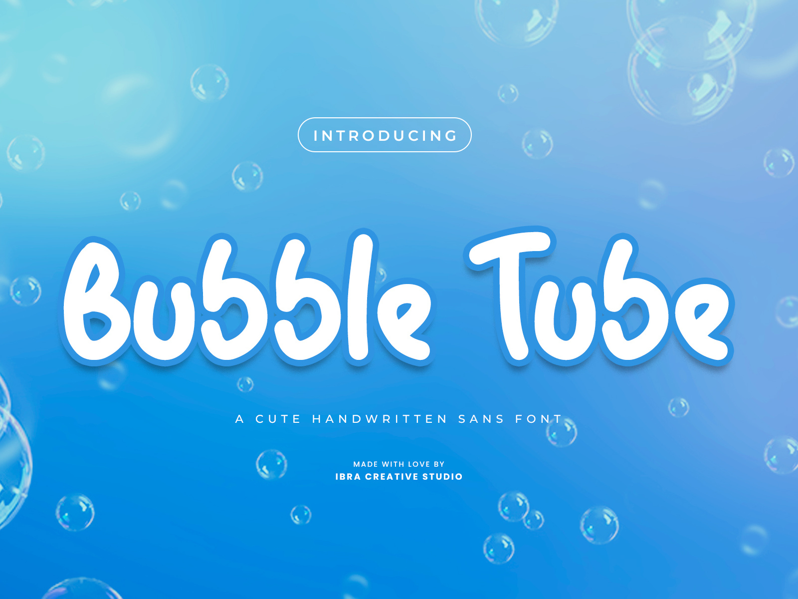 Bubble Tube – A Cute Handwritten Sans Font by Ibra Creative on Dribbble