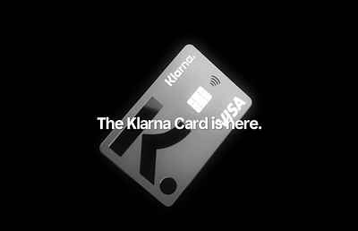 The Klarna Card is Here advert after effects animation card element 3d klarna motion design payment shopping visa