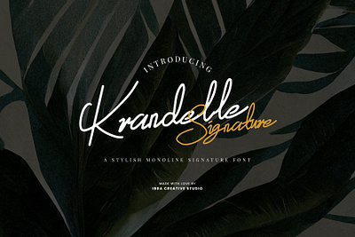 Krandelle Signature – A Stylish Monoline Signature Font luxury