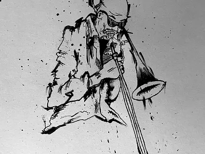 Jazz inspiration digital draw illustration ink
