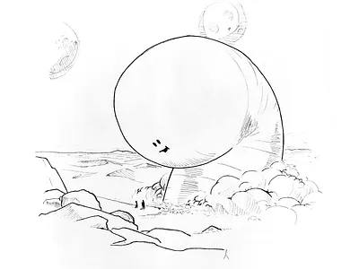 Adventures of sandworm vol.3 - Meeting Paul arrakis book drawing dune fanart frank herbert illustration ink paper sandworm scifi