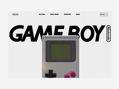 Gameboy - Hero Section UI animation figma graphic design jitter motion graphics ui