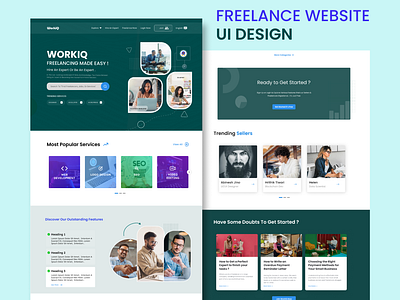 Freelance Marketplace Website UI Design freelancing freelancingwebsite ui uidesign uidesigner uiux websitedesign websiteui