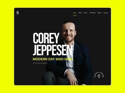 Modern Day Mad Man - Website Design design entrepreneur entreprenuer personal website personal website design ui ui design ux ux design website website design