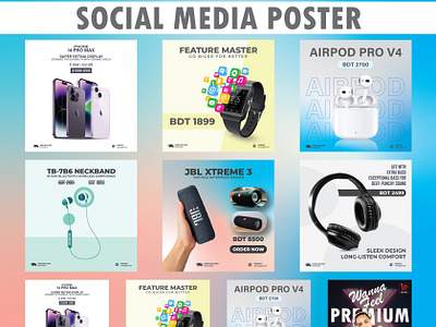 Social Media Poster ads ads design advertising design banner banner ads branding branding design card design cover design design flyer design gadget poster graphic design logo design manipulation poster poster poster ads poster design social media design social media poster