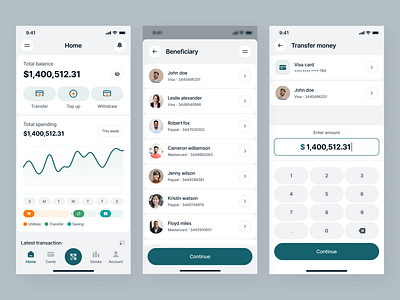 Finster: Homescreen Mobile app Modern Fintech Online Banking ai analytic app design artificial intelligence bank banking chart credit card crypto finance fintech ios mobile mobile app money payment product design stock transfer wallet
