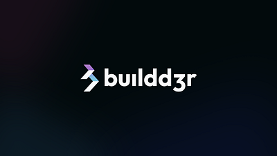 Buildd3r - Logo Concept brand brand design branding clean concept dark gradient identity logo logotype minimalist typography