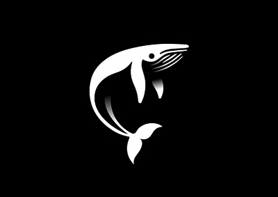 WHALE - LOGO branding design fish icon identity illustration logo marks ocean sea symbol wave whale whales white