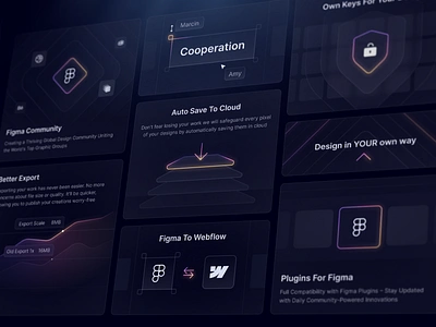 Figma Plugin Illustrations ✨ app chart cloud darkmode design figma framer glow gradient icons illustration illustrations illustrator lock plugin ui ux web webflow website