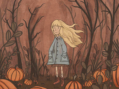 Pumpkin Forest autumn autumn illustration book illustration childrens book design forest halloween illustration illustrative ipad ipad pro procreate pumpkin pumpkinforest seasonal