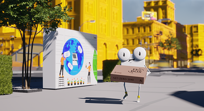 inPost | Paczkomat in my Life after effects animation blender box cracow delivery eco gift inpost motion graphics package paczkomat parcel poland polish run wawel