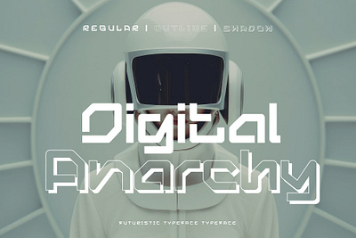 Digital Anarchy – Futuristic Font 1980s anarchy bladerunner branding cyberpunk digital font futuristic internet logo minimal outline regular retro shadow startup synthwave typeface