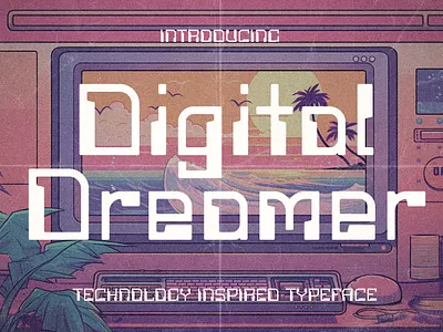 Digital Dreamer – 1980's Computer Font 1980s computer cyberpunk digital dreamer floppydisk font futuristic japanese lofi nostalgic retro synthwave typeface vintage y2k