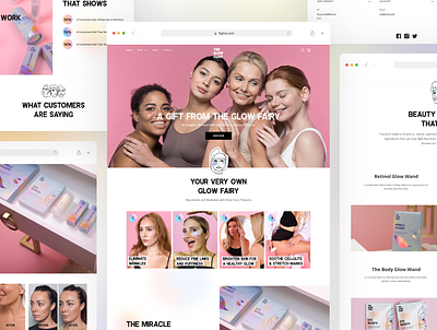 The Glow fairy brand concept cosmetic cosmetic brand design product design shot ui ux web design