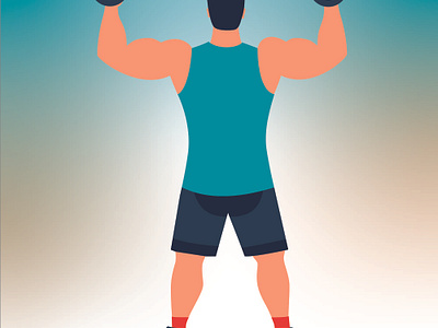 Biceps Workout with Dumbbells arm exercise artwork athletic biceps design dumbbells exercise fitness flat vector gym health and wellness illustration mens fitness muscle building muscular physical activity strength training vector weightlifting workout