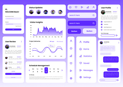 Dashboard Elements Design in FIGMA animation app app design application branding dashboard graphic design mobile app ui ui app ui design ui ux uiux user interface user interface design web web app webpage webpage design website design