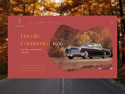 Lincoln Car sales website design concept. car concept design lincoln ui ux webdesign website