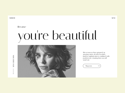 The design concept of the clothing and fashion website Mirror. concept design fashion ui ux webdesign website