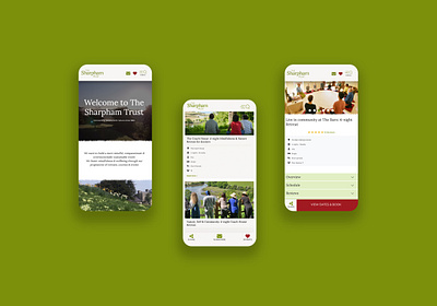 Sharpham Trust ui web design