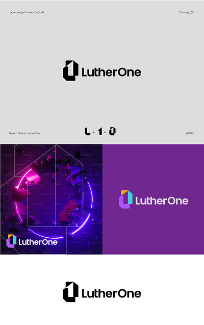 LutherOne_Logo design branding clean design graphic design logo minimal minimalist modern simple simple clean interface