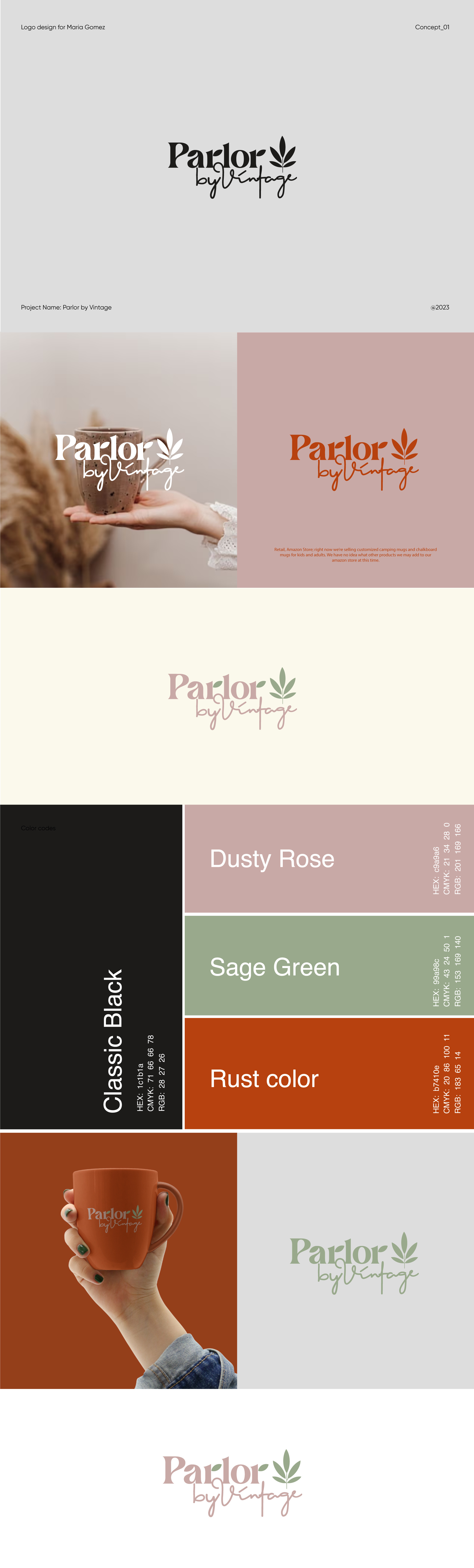 Parlor by Vintage clean design logo minimal minimalist modern simple simple clean interface